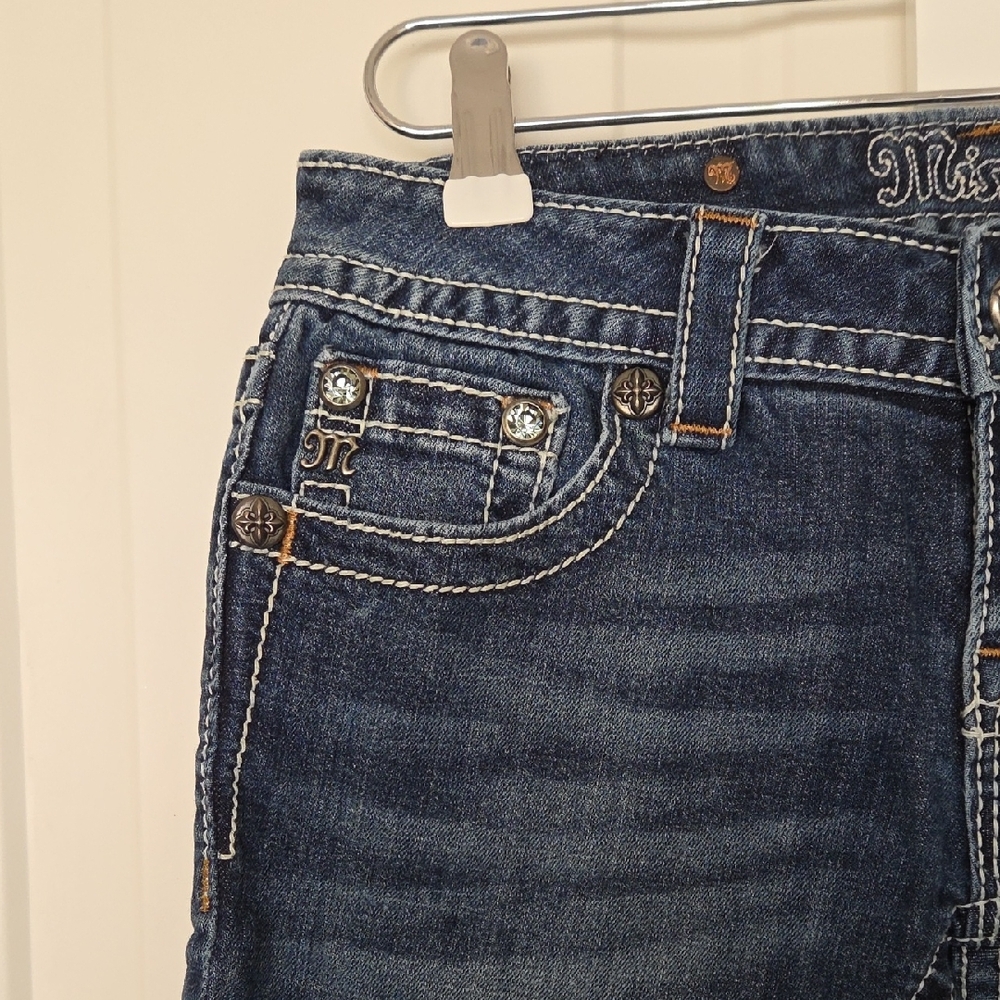 Miss Me Dark Blue Denim Shorts - Picture 3 of 12